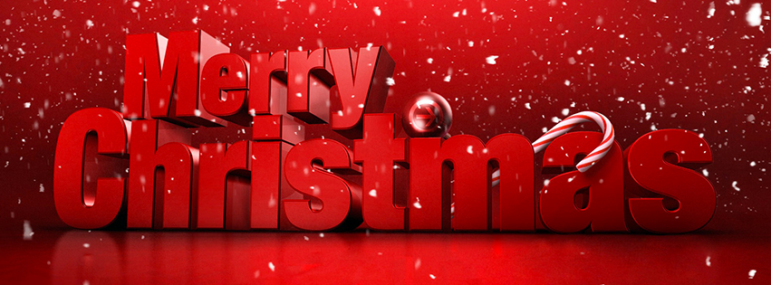 <h5>Free Facebook Christmas Covers - Red Background Merry Christmas</h5>