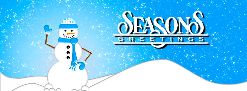 <h5>Free Facebook Christmas Covers - Snow Man with Blue Snow Background</h5>