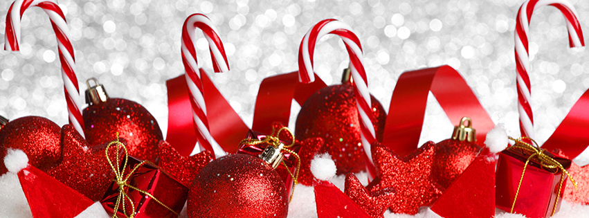 <h5>Free Facebook Christmas Covers - Red Candy Canes</h5>