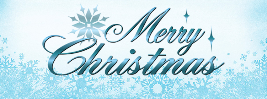 <h5>Christmas Facebook Free Cover - Blue Background Merry Christmas</h5>